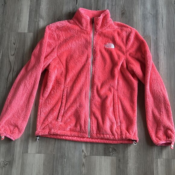 North Face Women's Pink Fleece Jacket Full Zip Size Medium - Picture 1 of 10